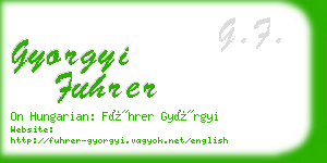 gyorgyi fuhrer business card